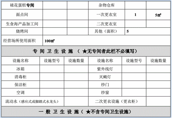 餐饮业治污设施基本情况怎么填写范本